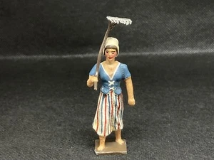 Female Figure With Rake By C.B.G France (Yellow 687) Striped Skirt - Picture 1 of 7