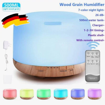 Humidifier Luftbefeuchter 7LED Licht Ultraschall Duftöl Aroma Diffuser Diffusor - Bild 1 von 4