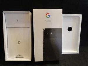 Google Pixel 3a Just Black 64gb BOX & INSERTS ONLY Fast Free Shipping Nice Box - Picture 1 of 2