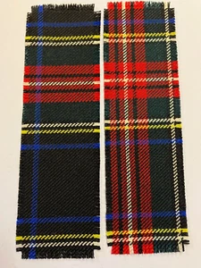 Stewart Black Modern Clan Tartan bookmark 100% wool made in Stornoway - Picture 1 of 1