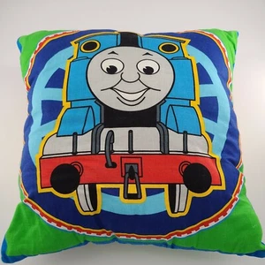 Almohada Thomas El Tren Hecha a Mano 15" Cuadrada - Imagen 1 de 3