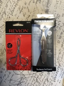 Tweezerman Wide Lash Extensions Applicator & Revlon Scissors Grip Tweezers - Picture 1 of 1