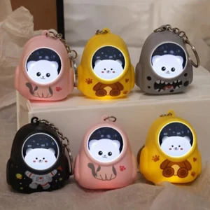 Cartoon Starry Astronaut Capybara Night Light Keychain Light Up Bear Key Chain - Picture 1 of 18