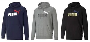 PUMA Herren ESS+ 2 Col Big Logo Hoodie TR Kapuzenpullover Trainingsshirt - Picture 1 of 19