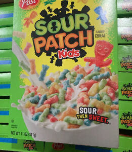 1x NEW POST SOUR PATCH KIDS FLAVORED CEREAL 11 OZ BOX Expired 11/20! RARE