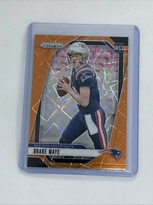 2024 Panini Prizm Drake Maye RC Orange Lazer Prizm Rookie Card #329 Patriots - Picture 1 of 2