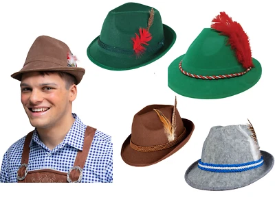 Oktoberfest Accessories German Beer Festival Hat Braces Mens Ladies Fancy Dress - Image 1 of 3