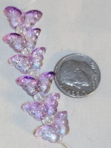 K459 12mm pressed glass butterfly beads. will combine to save on shipping  - Picture 1 of 1