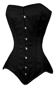 Heavy Duty Steel Boned Overbust Twill Cotton Waist Trainer Shaper Corset, M - Picture 1 of 9