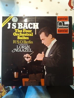 LORIN MAAZEL / RSO BERLIN J.S.BACH SUITE NO.2 IN B MINOR DOUBLE VINYL LP 1970 - Image 1 of 4