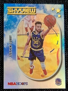 Tarjeta Skyview #9 2021-22 NBA Hoops Steph Curry EDICIÓN INVIERNO LÁMINA DORADA HOLO SP #9 - Imagen 1 de 4