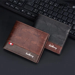 RFID Blocking Wallet Man's Foldable Card Wallet Small Credit Card Holder Purse - Picture 1 of 13