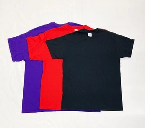 Camiseta de manga corta de algodón pesado Gildan para hombre S M L XL 2XL negra roja púrpura - Imagen 1 de 1