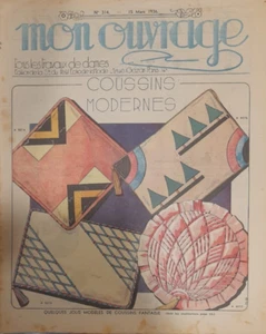 Mon Ouvrage 314 - 15 mars 1936 quindicinale - Coussins Moderne - Picture 1 of 1