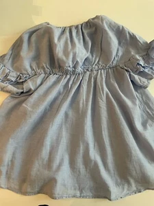 Zara Girls blouse 7-8 years A line blue - Picture 1 of 3
