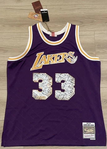 RARE Mitchell & Ness NBA 75th Diamond LA Lakers Abdul-Jabbar Swingman Jersey XL Cover