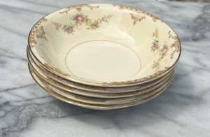 Vintage Homer Laughlin Aristocrat Dessert Fruit Bowls Set of 5 - Made in USA - Picture 1 of 3