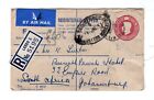 UK GB - Leeds 1951 George VI - Registered Airmail / Stationery to South Africa -