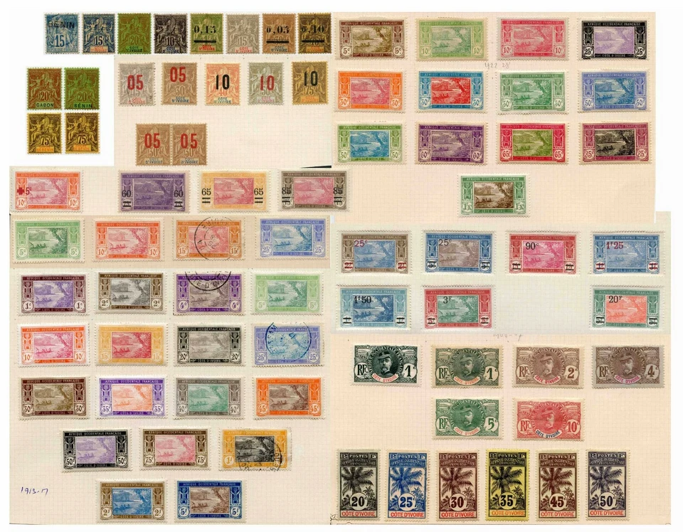 FRENCH COLONIES Early Issues AFRICA.. IVORY COAST+ BENIN ..PRICED INDIVIDUALLY - Image 1 of 1