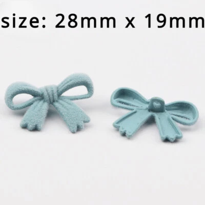 6X Velvet Bow Buttons Butterfly Hollow Out Sewing DIY Costume Cardigan Sew Decor - Image 1 of 4