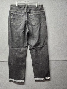 Vintage Guess Herren Schwarz Denim Gerades Bein Jeans Größe 38 W 34 L Hergestellt in USA Logo - Bild 1 von 14