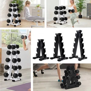 3-5 Tier Dumbbells Rack Weight Storage Rack A-Frame Weight Stand Barbell Storage - Picture 1 of 17