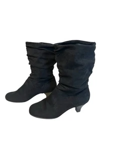 AEROSOLES Black Heeled Boots with Slouchy Design, Size 10 - Picture 1 of 5