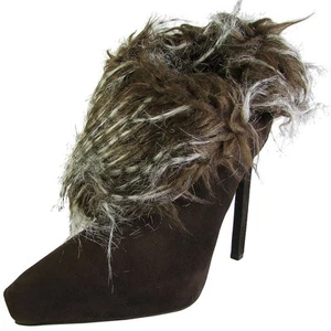 Jeffrey Campbell Mujer Berigan Tacón Botín Zapato, Marrón Gamuza Combo, EE. UU. 11 - Imagen 1 de 3