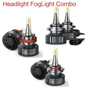 AUXITO H11 9005 9006 LED Headlight Beam Low Bulbs Super Bright Error Free 6500K - Picture 1 of 12