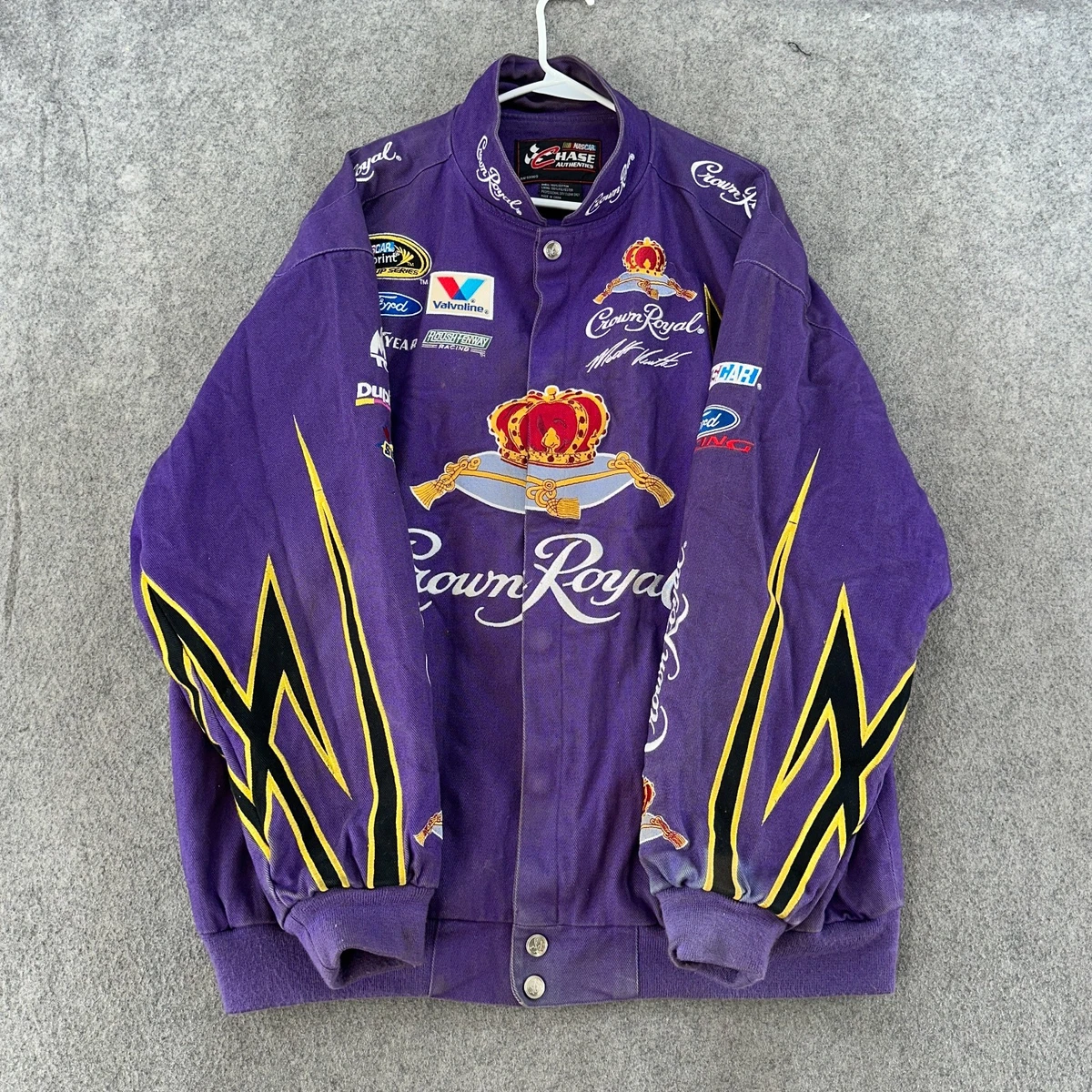 Team Caliber レーシングジャケット パープル　L 刺繍　豪華 Team Caliber レーシングジャケット パープル L 刺繍 豪華