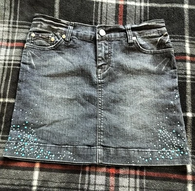 Revolt Jeans Co. Women’s Denim Skirt Size 5 Blue Mini — Excellent Condition - Image 1 of 4