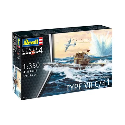 Starter Kit German Submarine Type VII C/41, Revell Modellbausatz mit Basiszubehö - Bild 1 von 4