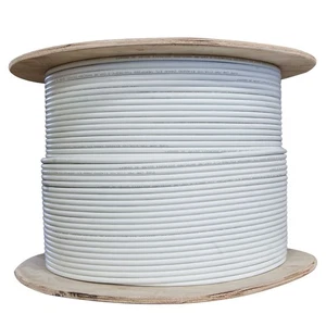 Cat5e Plenum Solid Bare Copper 1000FT 350MHZ 24AWG In White - Afbeelding 1 van 2
