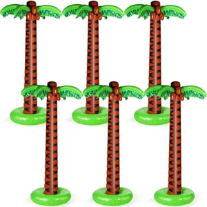 6 Pack Giant Inflatable Palm Trees 5.5 Ft,Blow up Palm Tree Decorations for S... - Picture 1 of 6