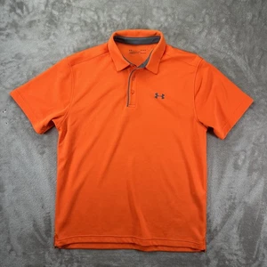 Under Armour Polo Shirt Mens Large HeatGear Golf Athletic Performance Loose Fit - Picture 1 of 7