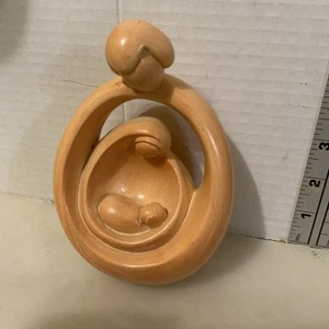 Modern Abstract Religious Holy Family Nesting Nativity Art Sculpture Figurine - Picture 1 of 7