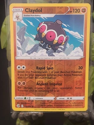 Claydol Reverse Holo Rare SWSH08: Fusion Strike 145/264 NM - Image 1 of 2