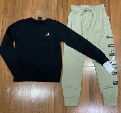 Nike Air Jordan Youth Boy's Sweater PANTS Tracksuit Black Size 10/12 (M) New - Image 1 of 4