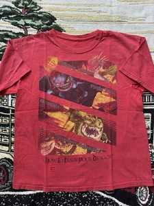 Vintage how to train your dragon movie night fury youth kids red shirt - Picture 1 of 6