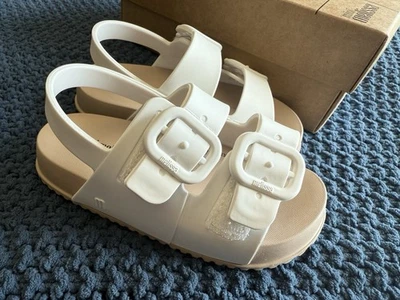 Мини Melissa уютный сандалии белый/бежевый размер 9 ребенка ясельного возраста девочек - Изображение 1 из 4