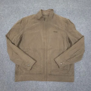 Jeep Jacket Mens LARGE Green Long Sleeve Full Zip Outdoor Pockets Winter Size L - Picture 1 of 9