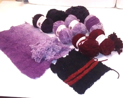 Gala Yarns Mixed Fiber Acrylic Polyester Nylon 8 Skeins 1.76 oz each Variegated - Image 1 of 4