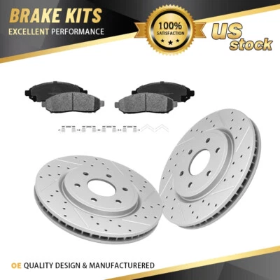 Rotores de disco perforados delanteros pastillas de freno para Nissan Frontier Pathfinder Xterra 4,0 L Foto 1 de 4