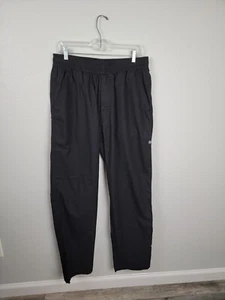 Black Elastic Uniform Chef Works Pants w/ Zipper Size Large BT3 - Picture 1 of 8