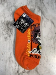 Hocus Pocus Disney Orange & Brown No Show Socks Women Size 4-10 Halloween - Picture 1 of 8