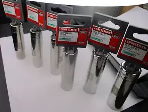 Craftsman 6pc 1/2" Dr 12pt Metric 13mm - 18mm Deep Chrome Socket Set New Laser - Picture 1 of 2