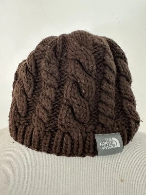The North Face Brown Cable Knit Winter Hat Warm one Size  - Image 1 of 4