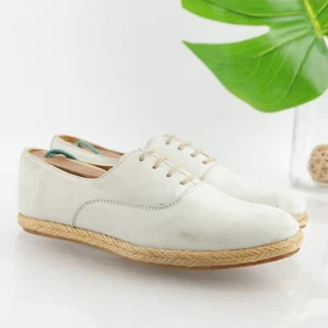Rachel Comey Womens Oxford Shoes Size 6 White Nubuck Lace Up Espadrille Sneakers - Picture 1 of 18