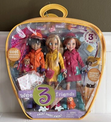 Barbie We 3 Friends Rain Rain Rain Rain 2005 Mattel G8456 Stacie, Janet & Lila Nuevo en caja Foto 1 de 4