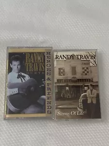 Storms of Life & Heroes And Friends by Randy Travis (Cassette, Warner Bros.) Lot - Picture 1 of 3
